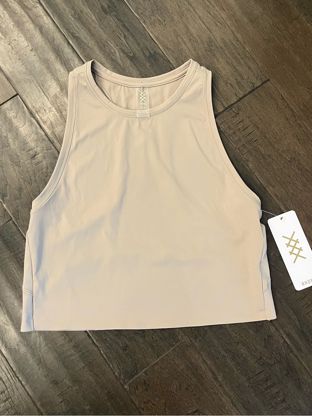 RHONE Serene Fitted Tank | Taupe | Size Large